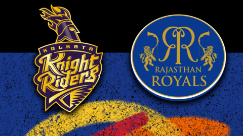 Kolkata Knight Riders v Rajasthan Royals badge graphic