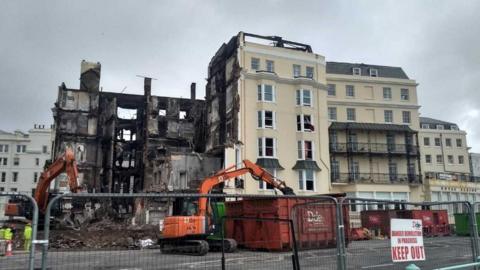 Royal Albion Hotel demolition