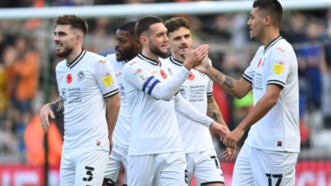 Swansea goal celebration