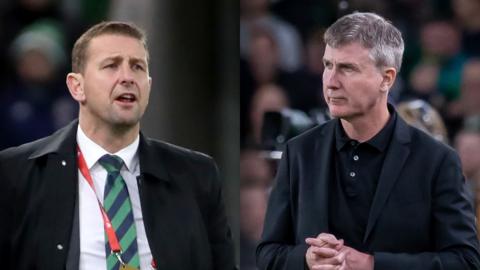 Northern Ireland manager Ian Baraclough and Republic of Ireland boss Stephen Kenny