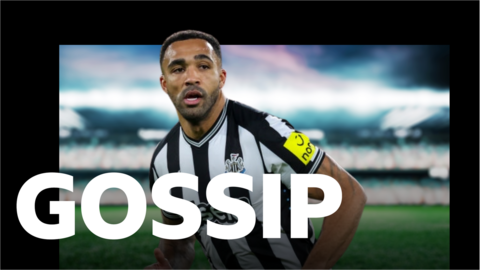 Callum Wilson in an image behind the Gossip logo