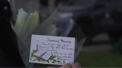 Card with tribute to Prince Philip
