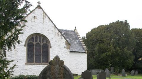 A churchyard in Swansea