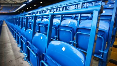 A safe standing area at Chelsea's Stamford Bridge