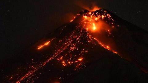 Guatemalan volcano Volcan de Fuego