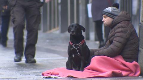 homeless man in glasgow