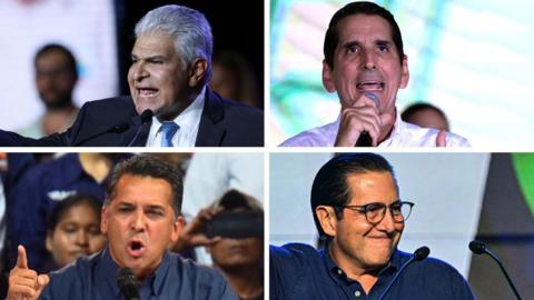 The four main candidates in the Panamanian election