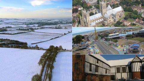 Lincolnshire Wolds, Lincoln Cathedral, Skegness and Gainsborough