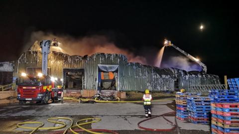 Fire-ravaged crisp factory