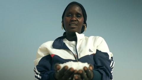 Salt producer in Senegal