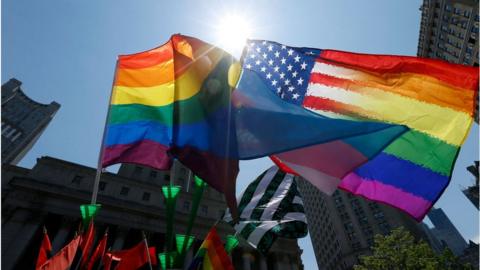 pride and US flags
