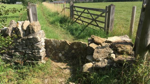 Stone slab stile