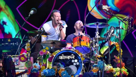 Coldplay perform at Glastonbury festival