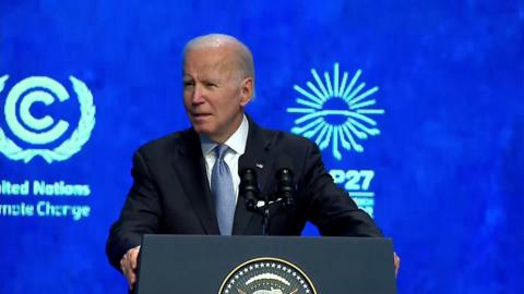 US President Joe Biden at COP27 in Egypt