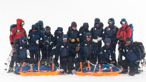 The team in the Arctic