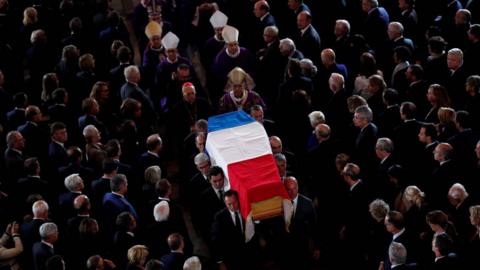 Funeral service of late French president Jacques Chirac on 30 September 2019