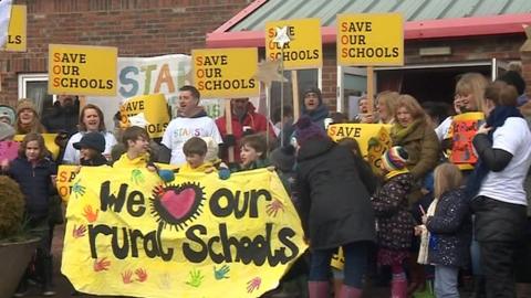 Schools protest in Morpeth