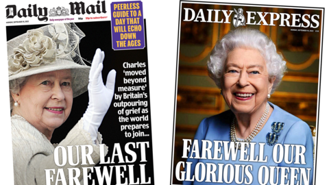 The Daily Mail and Daily Express front pages