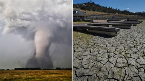 picture of a tornado and drought