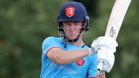 Charlie Allison at the crease batting for Essex in the One-Day Cup