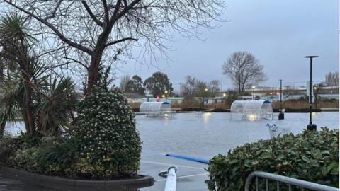 Flooded tesco, Bognor Regis