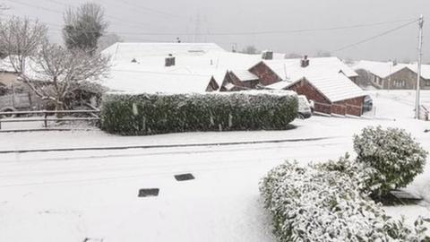 Snow in Pentre Halkyn, Flintshire