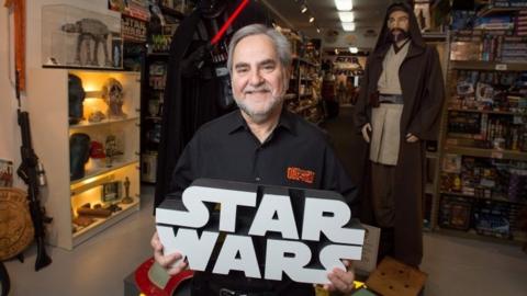 Steve Sansweet, owner of Rancho Obi-Wan, the world's largest private collection of Star Wars memorabilia, pictured on 24 November, 2015