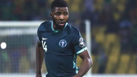 Kelechi Iheanacho in action for Nigeria