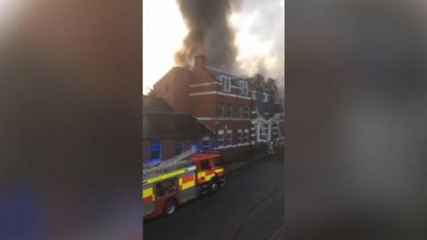 The fire in Barry
