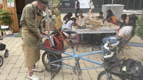 The printing bike at Broadmead