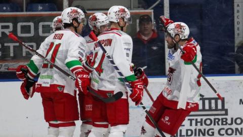 Cardiff Devils players celebrate