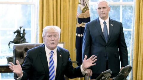 Trump and Pence in Oval Office