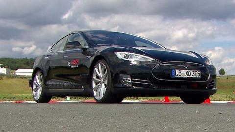 Tesla car with Bosch technology