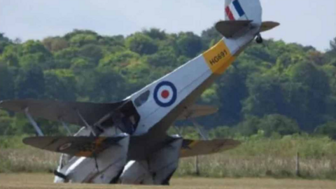 Vintage aircraft at Duxford - June 2022 crash