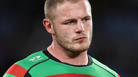 Tom Burgess in action for South Sydney Rabbitohs