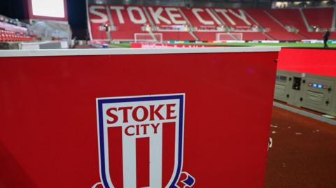 Stoke City crest at the bet365 Stadium