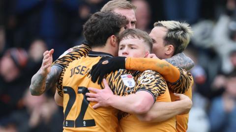 Hull celebrate scoring