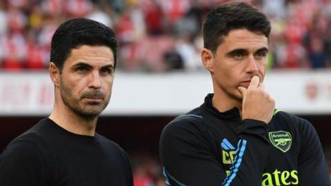 Mikel Arteta and Carloa Cuesta