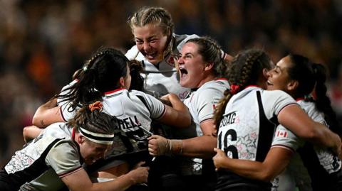 Canada celebrate victory