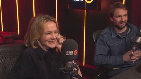 Carey Mulligan in the Radio 2 studio.
