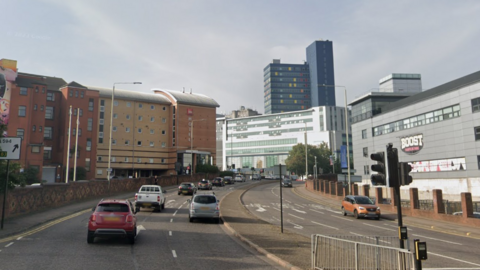 A Google street view image of St Georges Way where the crash took place