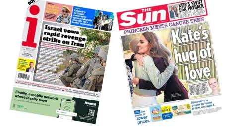 Composite image of front pages 