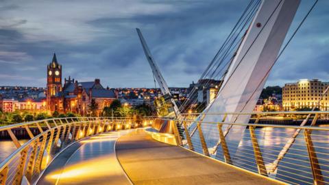 The Peace Bridge over the River Foyle