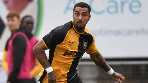 Courtney Baker-Richardson on the ball for Newport County
