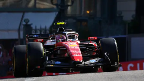 Ferrari's Lewis Hamilton during Monaco Grand Prix second practice