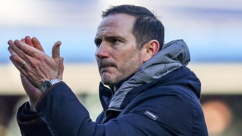 Coventry boss Frank Lampard claps the travelling fans after the 3-2 defeat at Birmingham