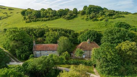 Foxhole cottages in Cuckmere Valley