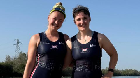 Hannah Scott and Finnola Stratton preparing for the first World Cup in Seville
