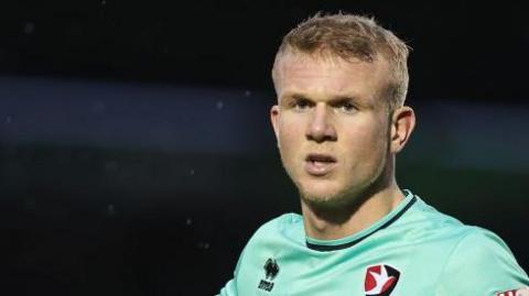 Lewis Freestone in action for Cheltenham Town