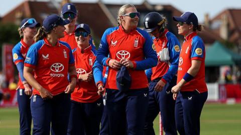 England celebrate victory